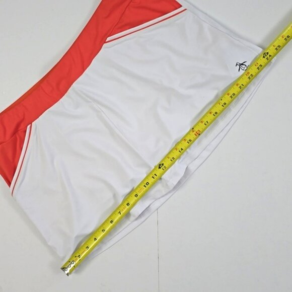 NWT Penguin Women's White Orange  Colorblock Tennis Skort Skirt Stretch Size XL - Picture 14 of 15
